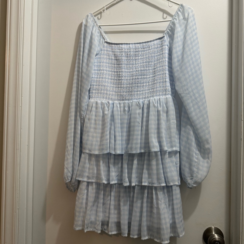 Madden Girl Light Blue Tiered Dress